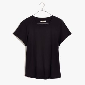 Madewell Resourced cotton swing crop tee in black, medium